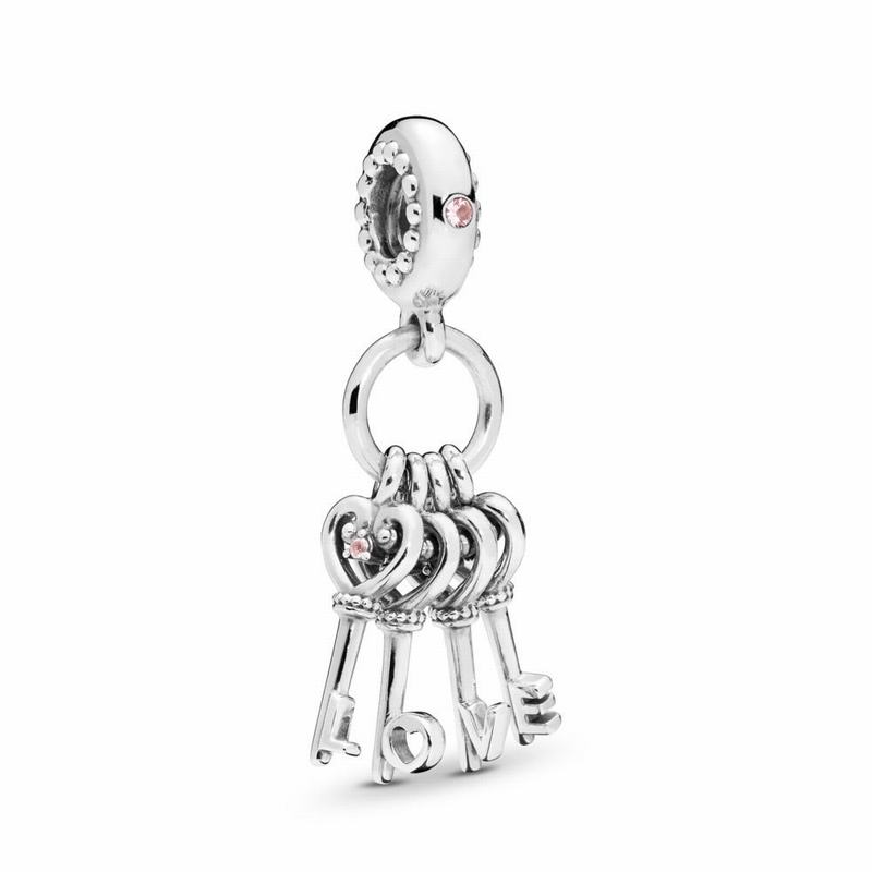 Pandora Australia Keys of Love Dangle Charm - Sterling Silver | FKGNTC910